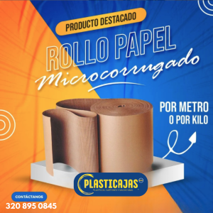 Rollo de papel microcorrugado